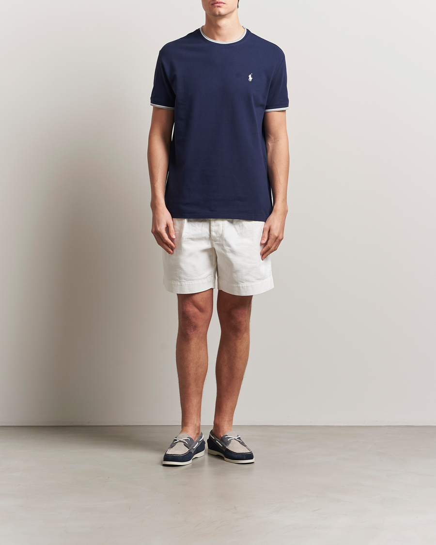Uomini | T-shirt | Polo Ralph Lauren | Mesh Polo Tee Newport Navy