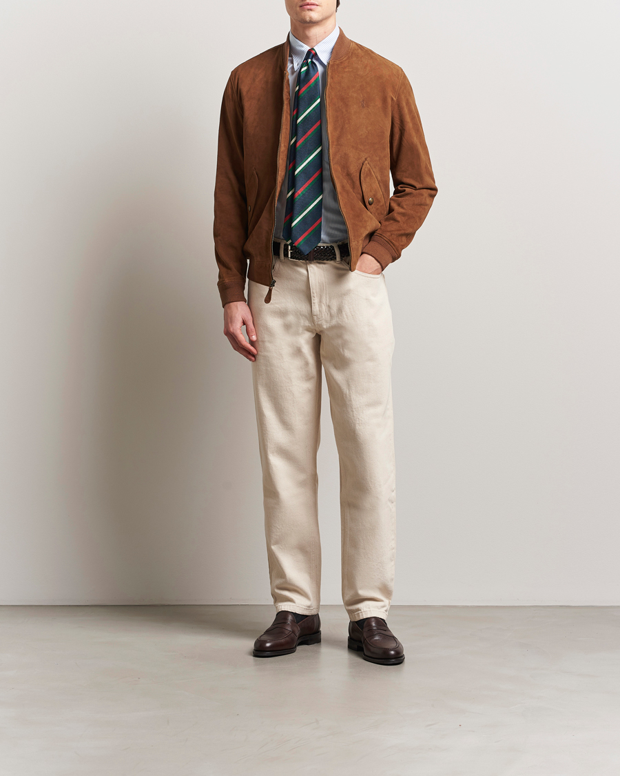 Uomini | Giacche | Polo Ralph Lauren | Flight Suede Bomber Jacket Country Brown