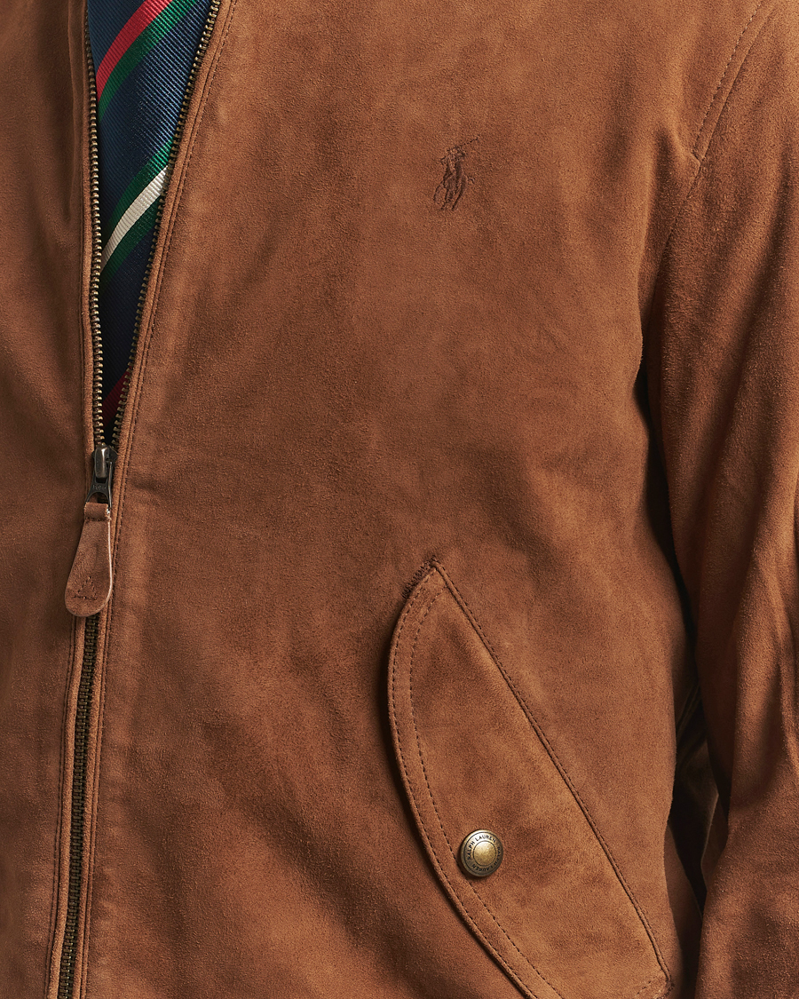 Uomini | Giacche | Polo Ralph Lauren | Flight Suede Bomber Jacket Country Brown