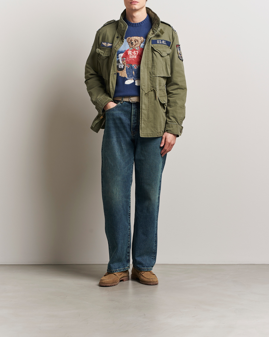 Uomini | Giacche | Polo Ralph Lauren | Herringbone Field Jacket Olive Mountain