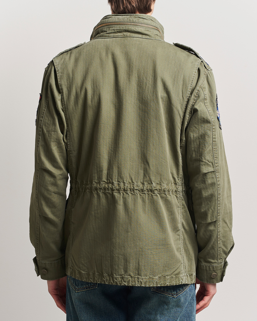 Uomini | Giacche | Polo Ralph Lauren | Herringbone Field Jacket Olive Mountain