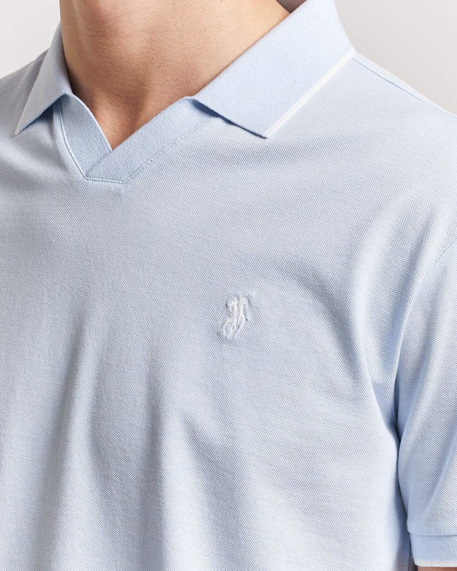 Uomini | Polo | Polo Ralph Lauren | Johnny Jaquard Knitted Polo Office Blue