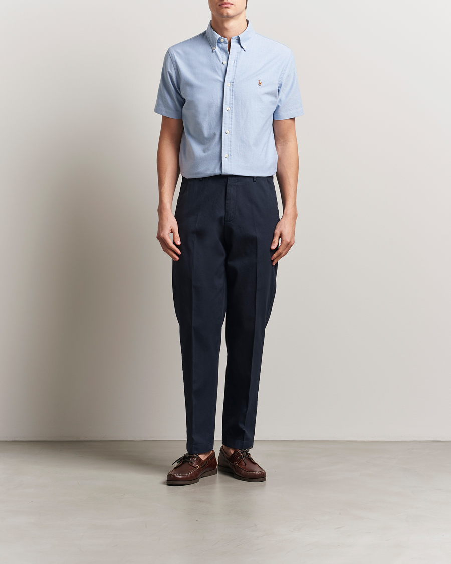Uomini | Camicie | Polo Ralph Lauren | Short Sleeve Oxford Shirt Blue