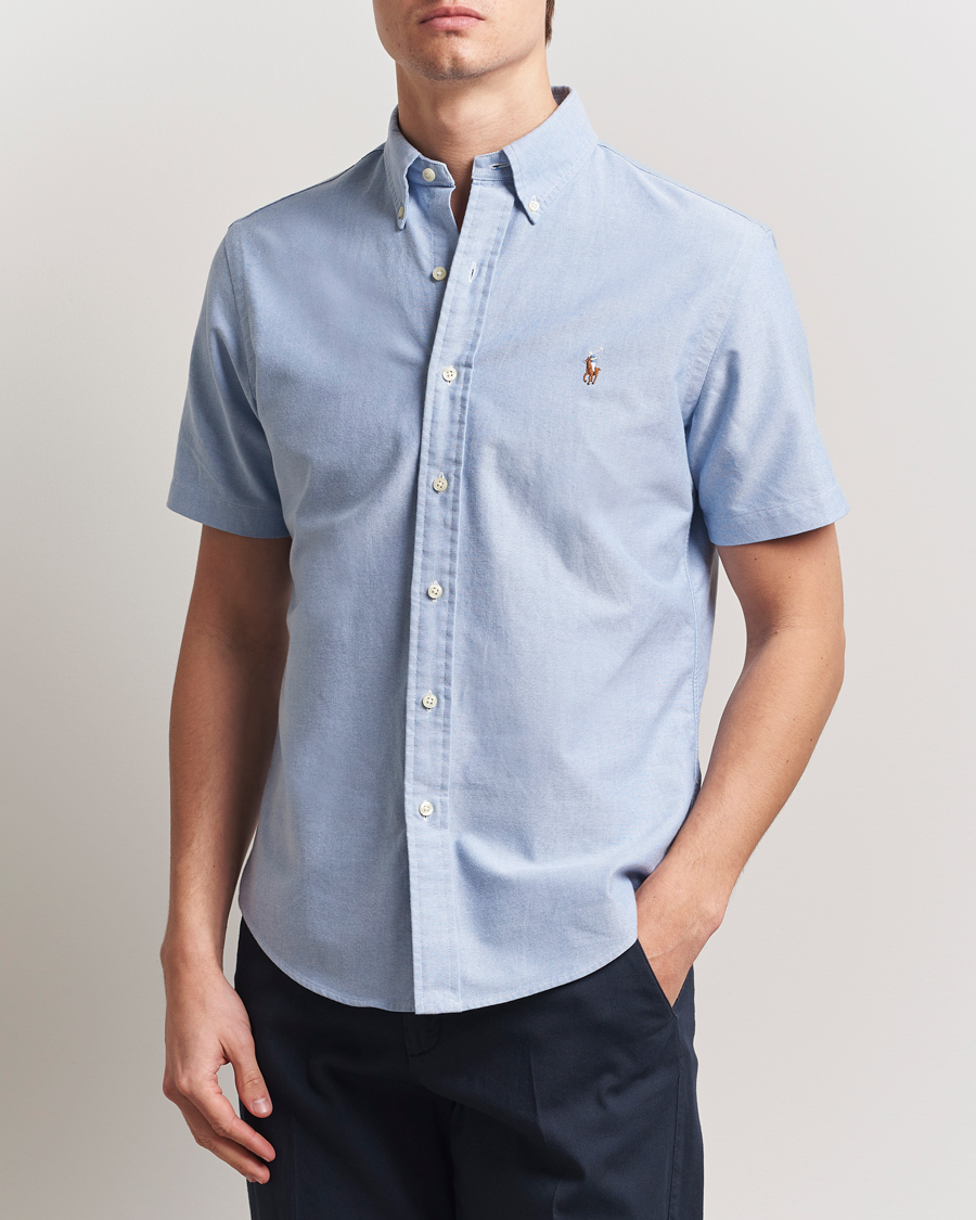 Uomini | Camicie | Polo Ralph Lauren | Short Sleeve Oxford Shirt Blue