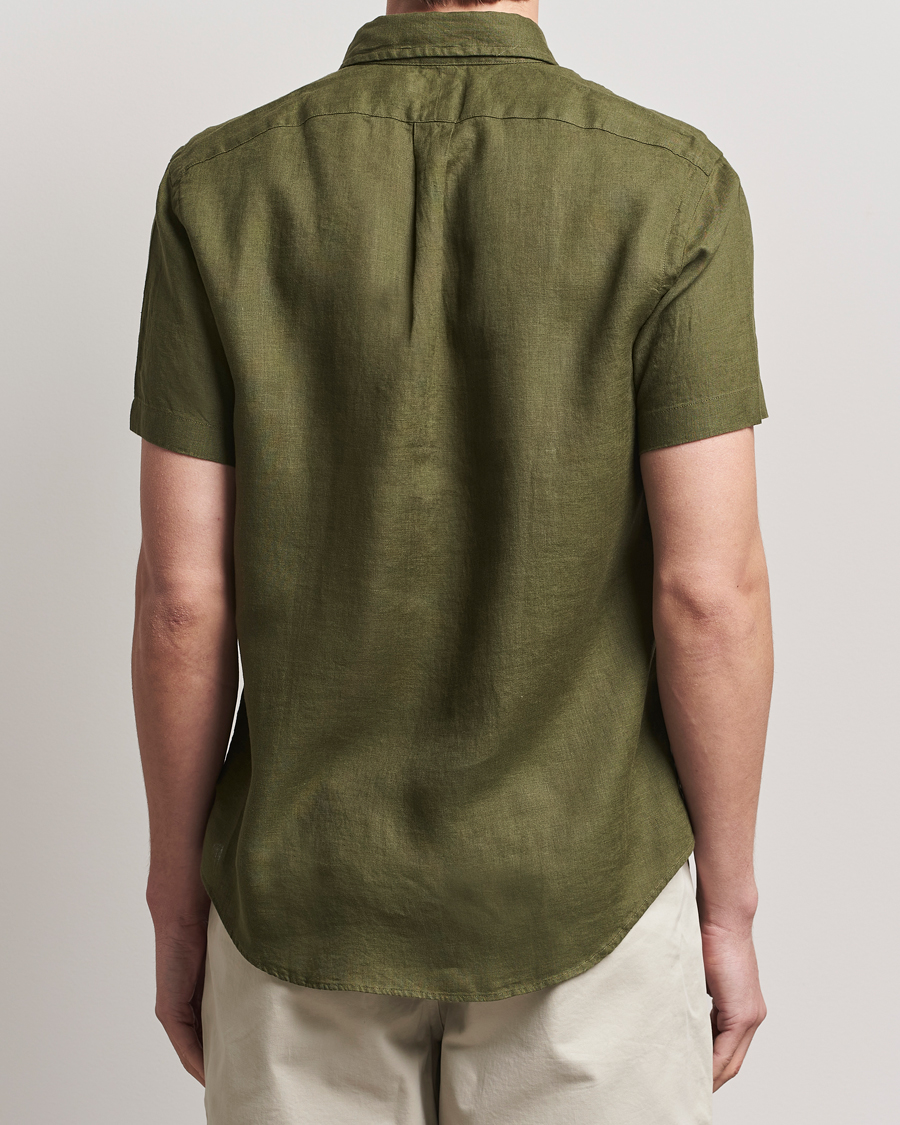 Uomini | Camicie | Polo Ralph Lauren | Short Sleeve Linen Shirt New Olive