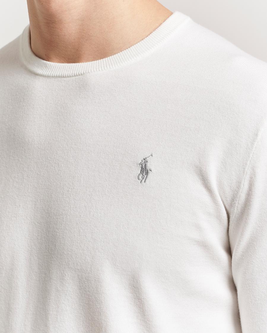 Uomini | Maglieria | Polo Ralph Lauren | Cotton Crew Neck Sweater Deckwash White
