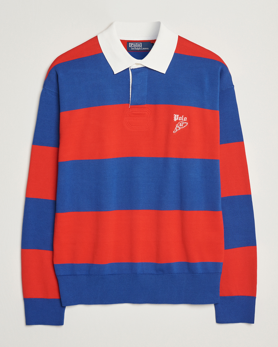 Uomini | Maglieria | Polo Ralph Lauren | Knitted Striped Rugby Blue/Red