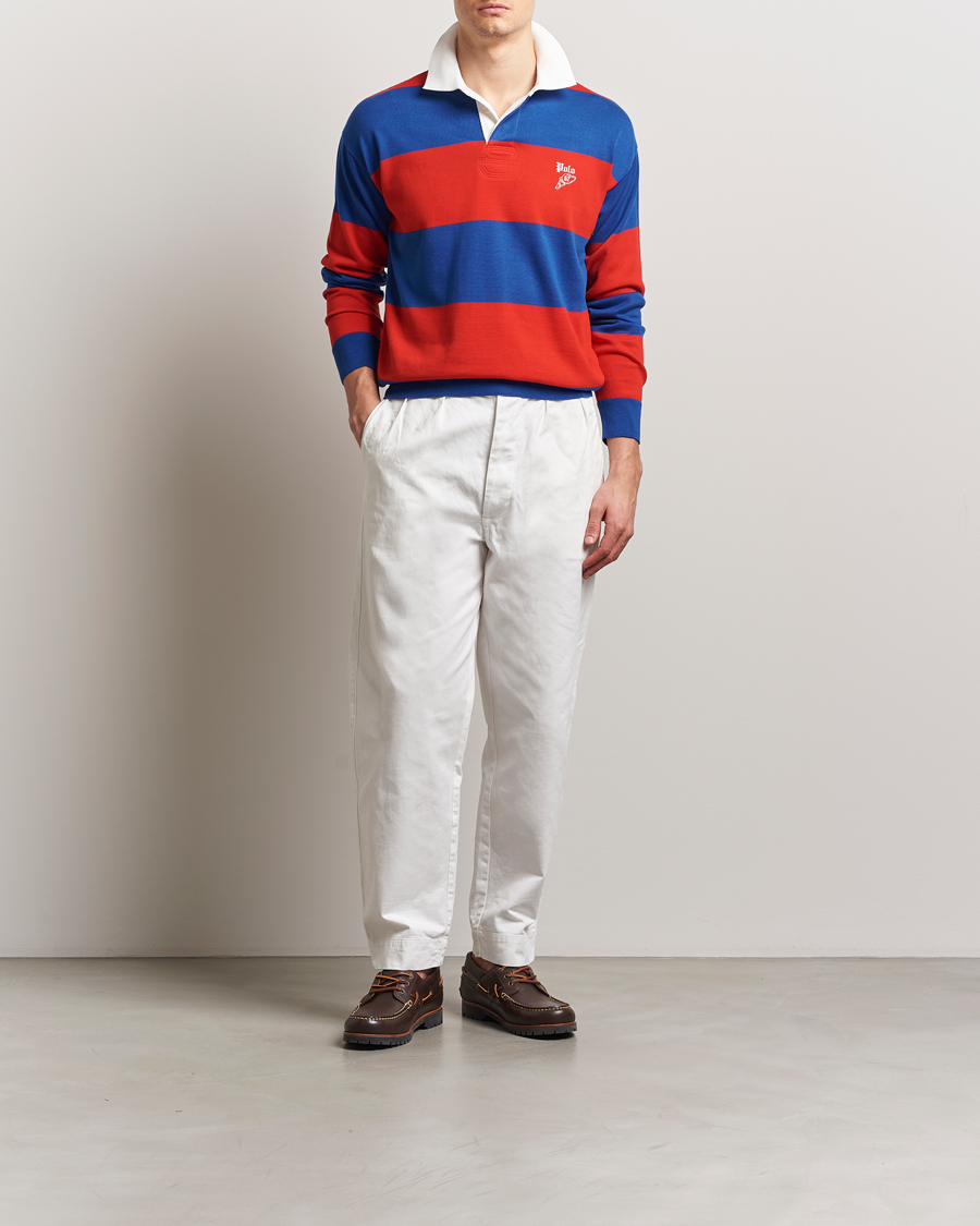Uomini | Maglieria | Polo Ralph Lauren | Knitted Striped Rugby Blue/Red