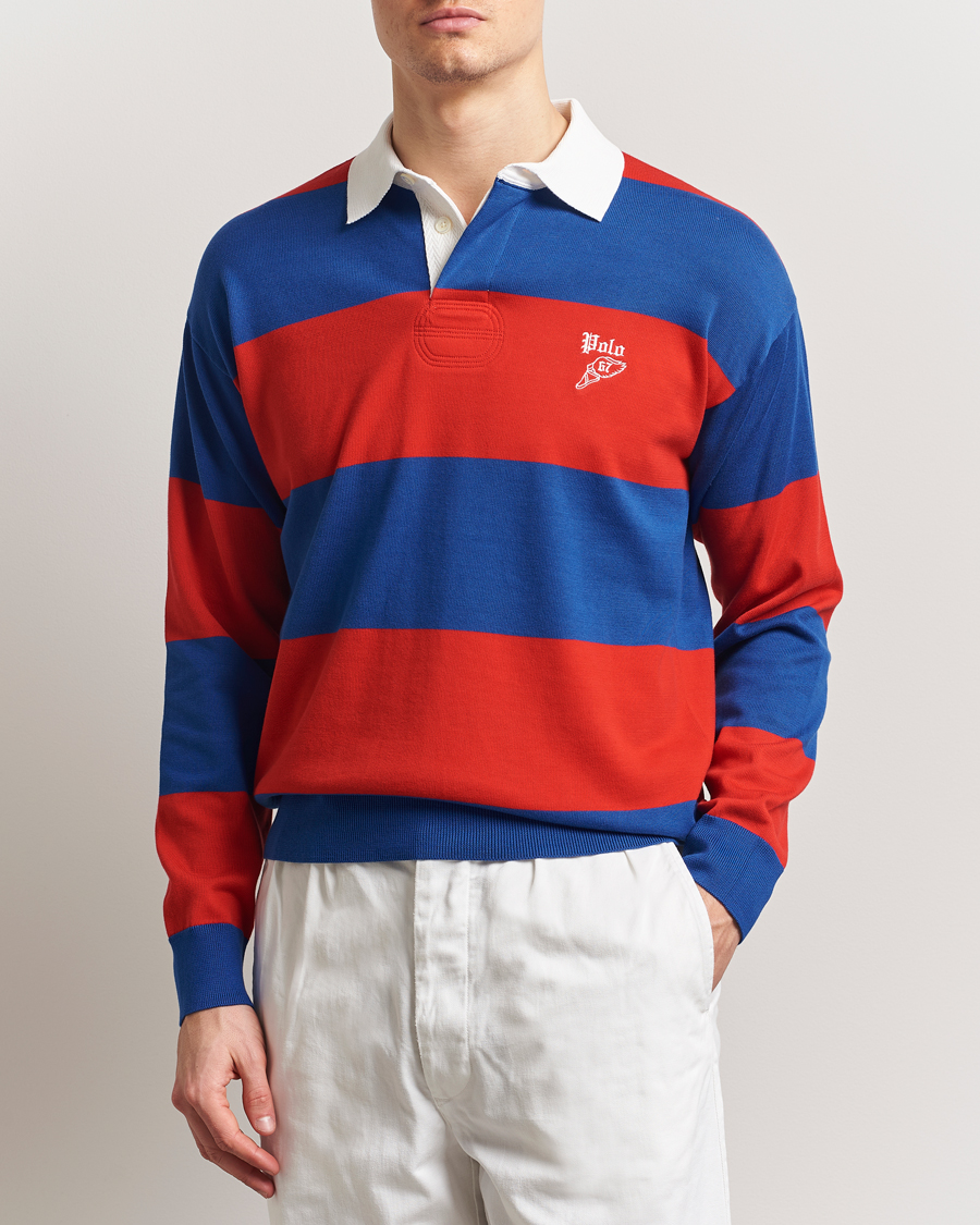 Uomini | Maglieria | Polo Ralph Lauren | Knitted Striped Rugby Blue/Red