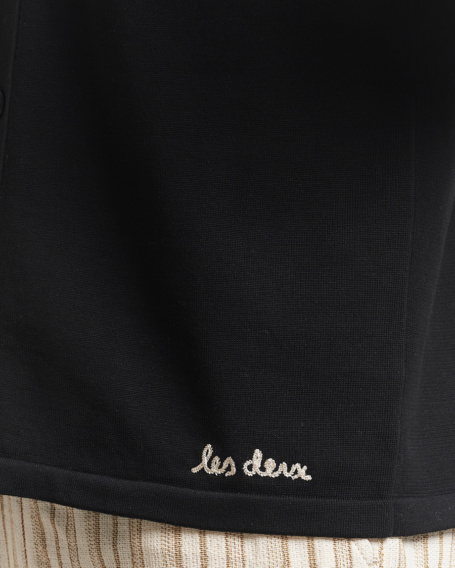 Uomini | Camicie | LES DEUX | Geoffery Short Sleeve Knitted Shirt Black