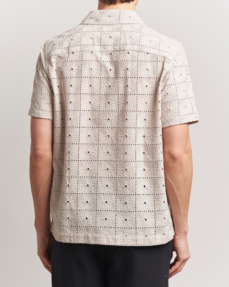 Uomini | Camicie | LES DEUX | Hector Anglaise Short Sleeve Shirt Light Sand