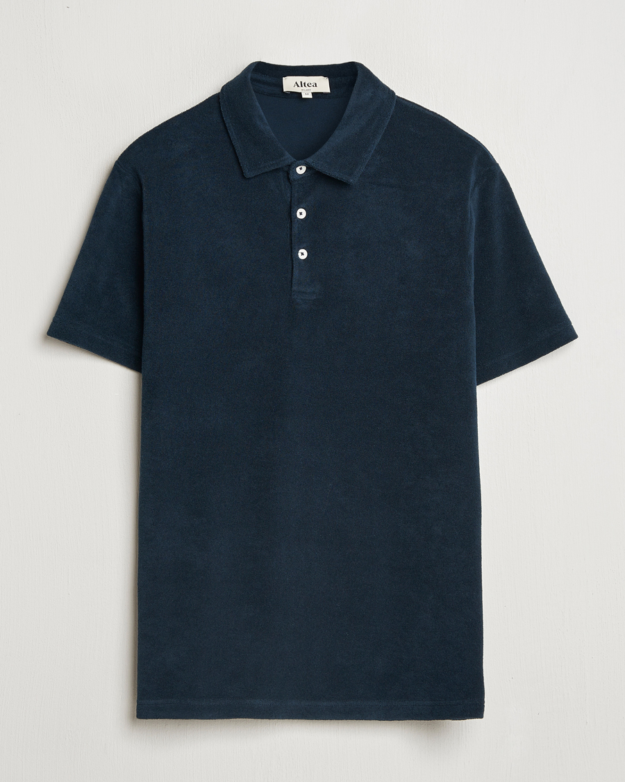Uomini | Polo | Altea | Terry Cotton Polo Navy