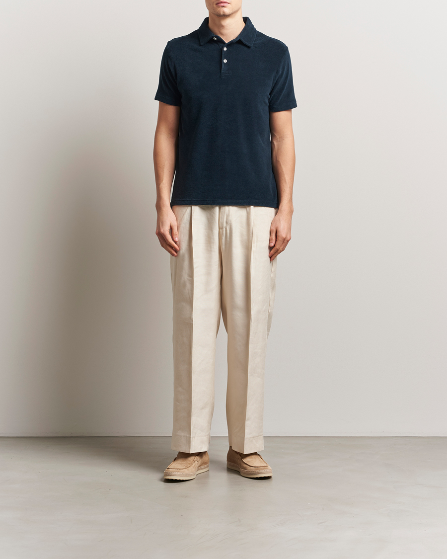 Uomini | Polo | Altea | Terry Cotton Polo Navy
