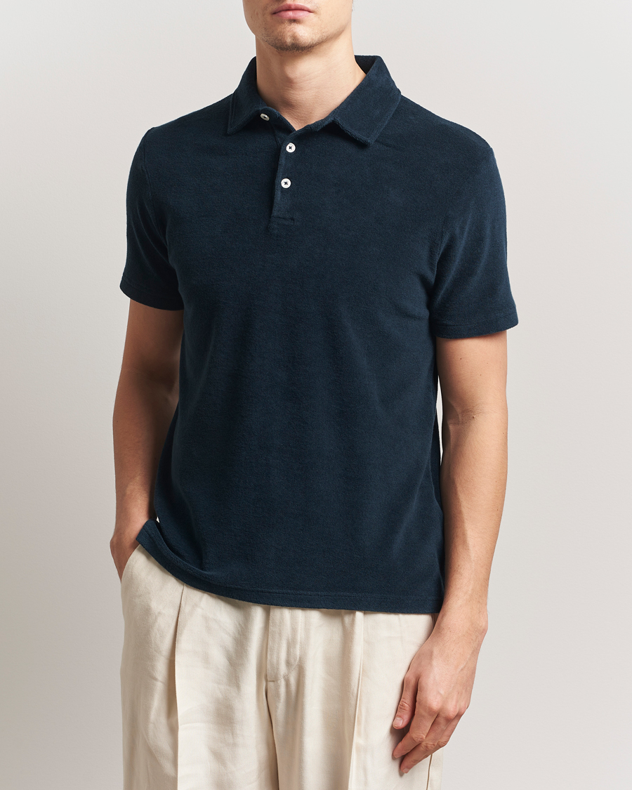 Uomini | Polo | Altea | Terry Cotton Polo Navy