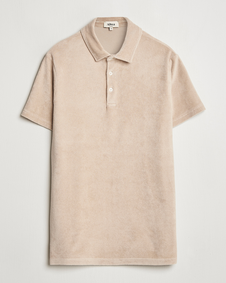 Uomini | Polo | Altea | Terry Cotton Polo Beige