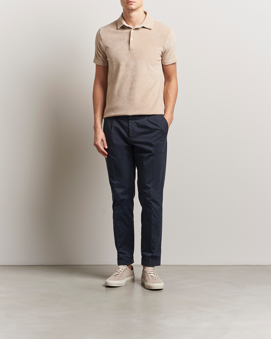 Uomini | Polo | Altea | Terry Cotton Polo Beige