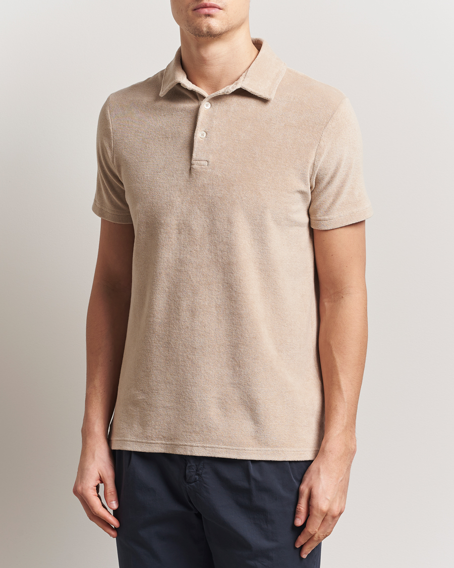 Uomini | Polo | Altea | Terry Cotton Polo Beige