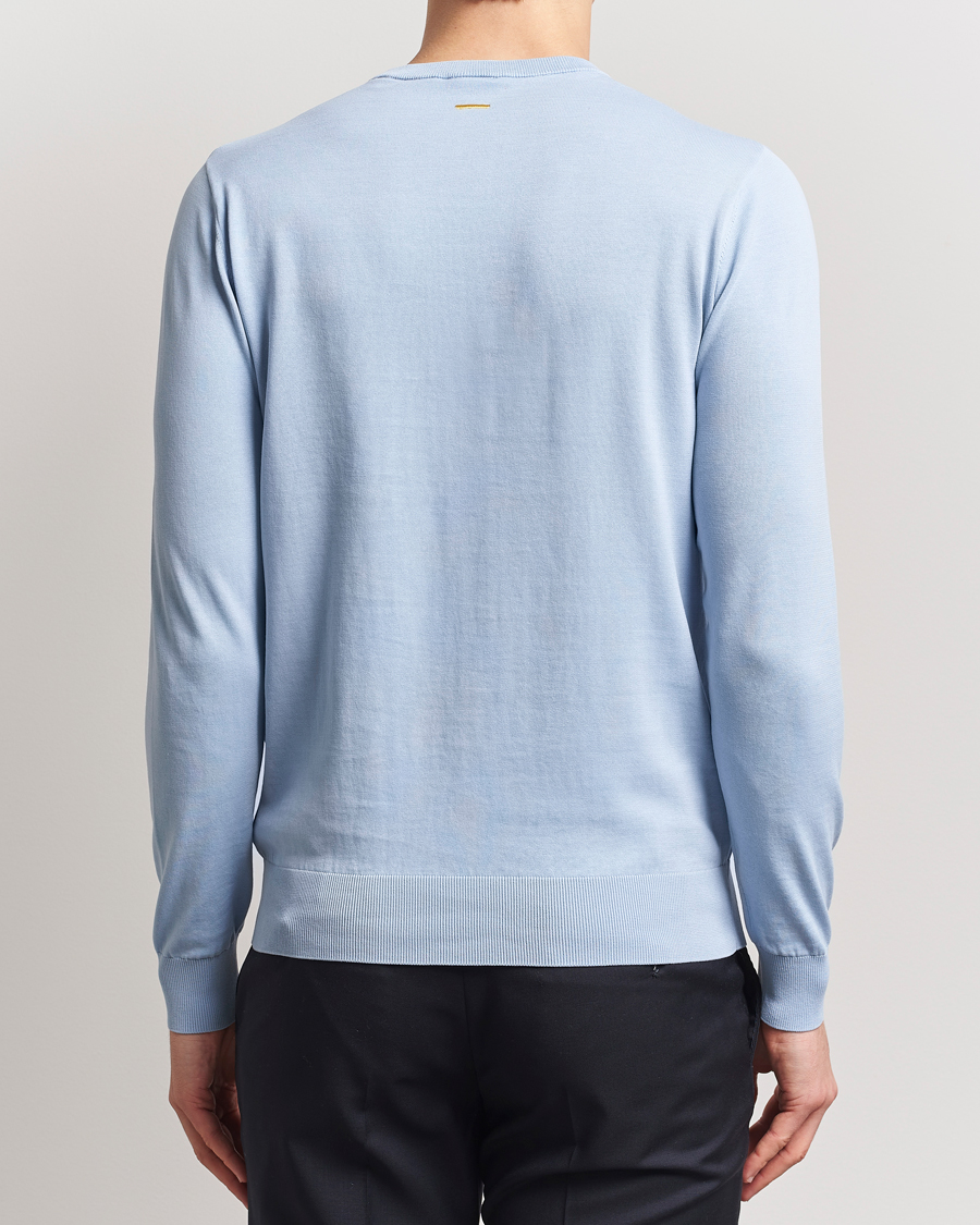 Uomini | Maglieria | Aspesi | Rib Cotton Crew Neck Light Blue