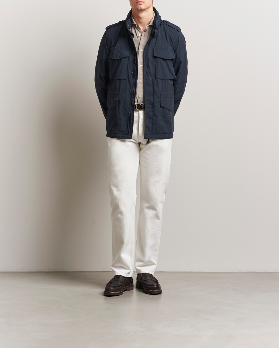 Uomini | Giacche | Aspesi | Lightweight Cotton Field Jacket Navy