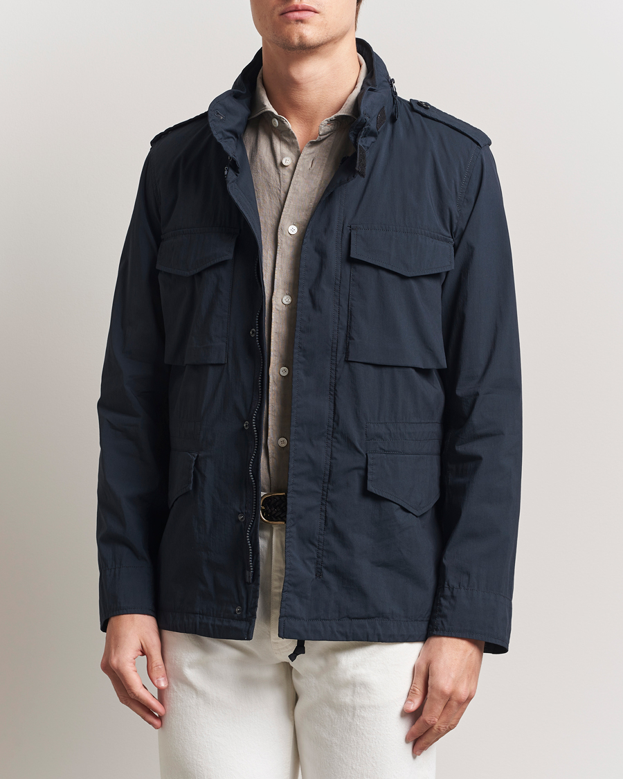 Uomini | Giacche | Aspesi | Lightweight Cotton Field Jacket Navy