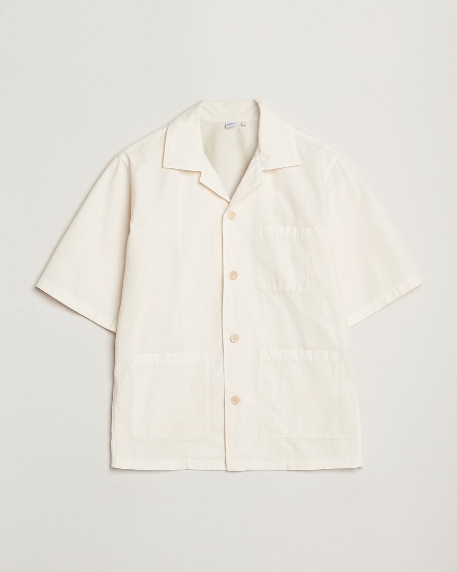 Uomini | Camicie | Aspesi | Short Sleeve Utility Shirt Light Beige