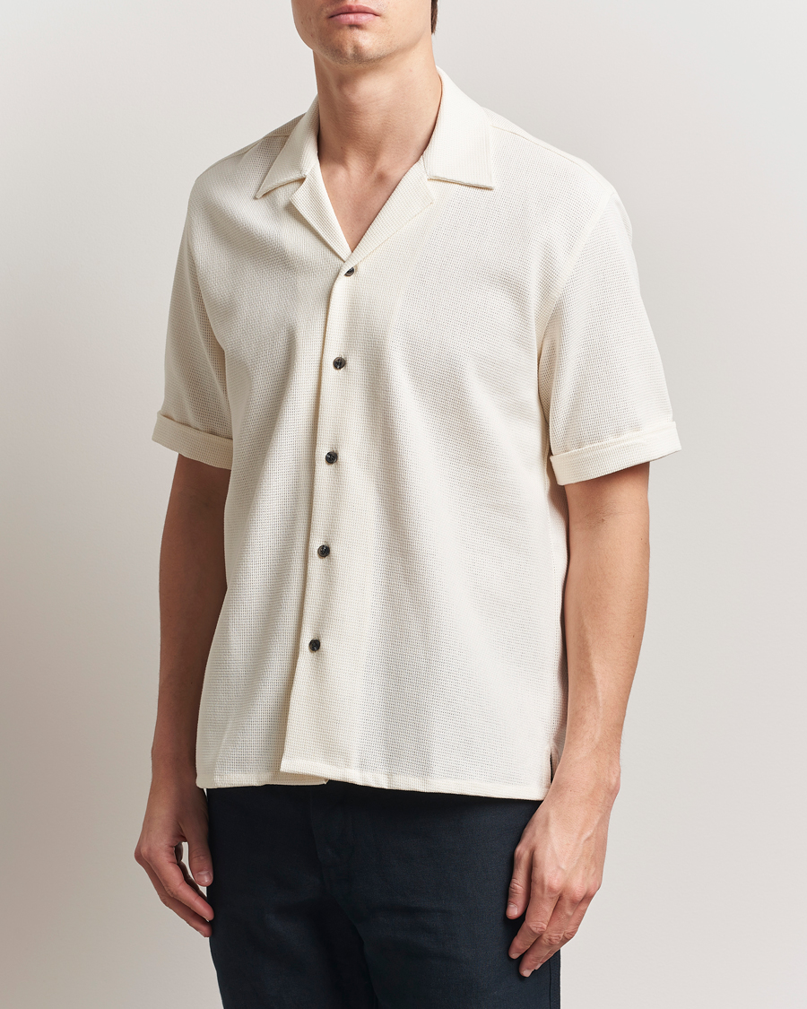 Uomini | Camicie | Peregrine | Quay Cuban Collar Shirt White