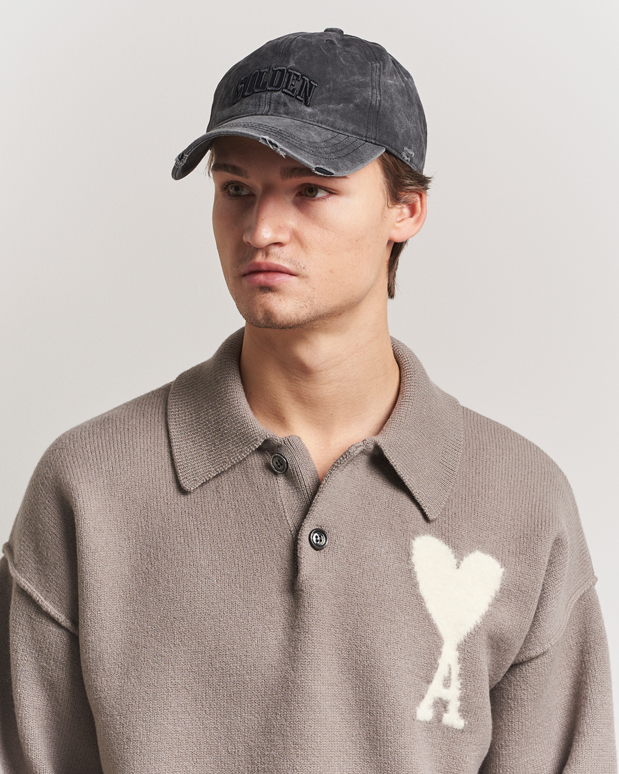 Uomini | Golden Goose Cotton Twill Baseball Cap Anthracite | Golden Goose | Cotton Twill Baseball Cap Anthracite