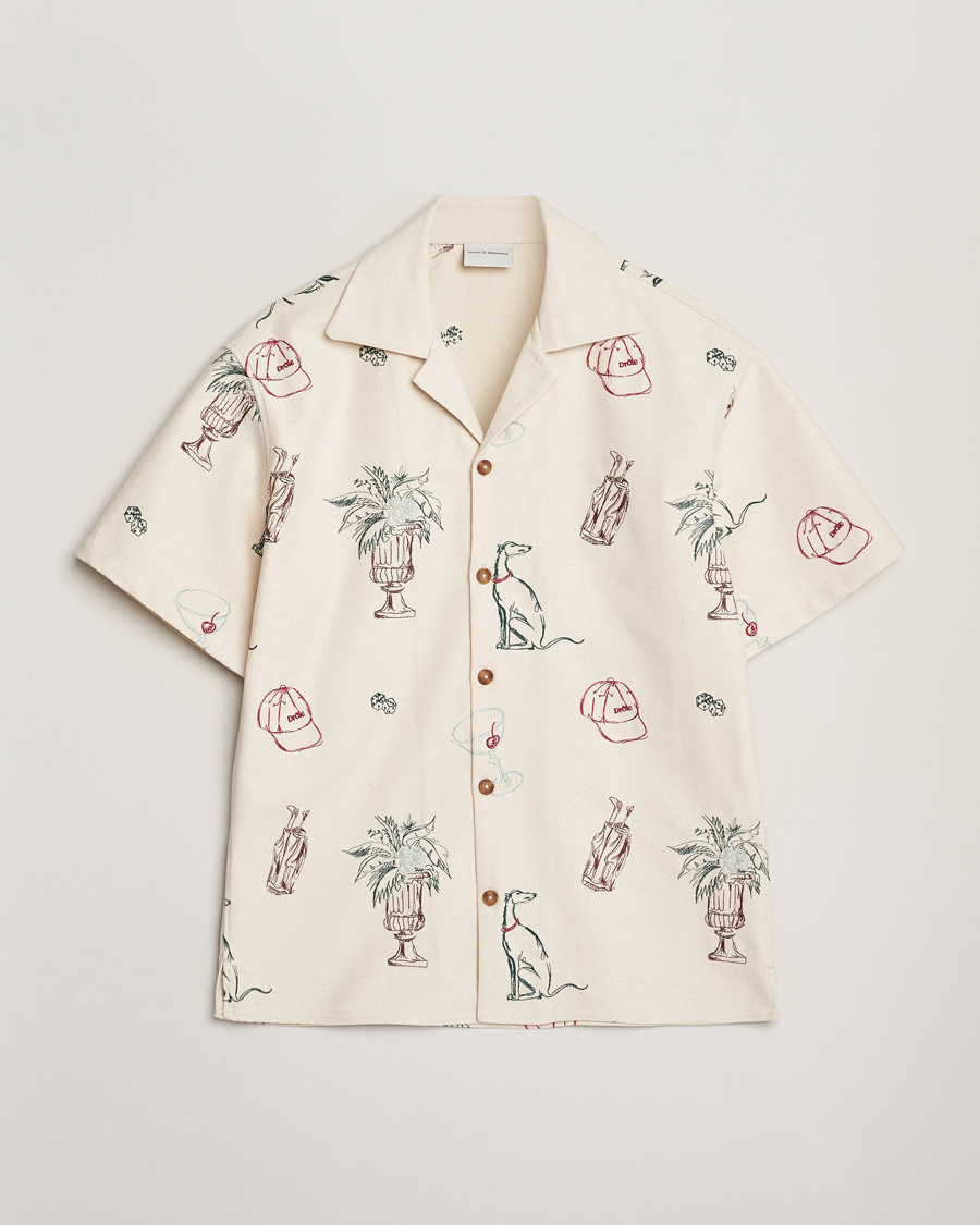 Uomini | Camicie | Drôle de Monsieur | Embroidered Country Club Shirt Ecru
