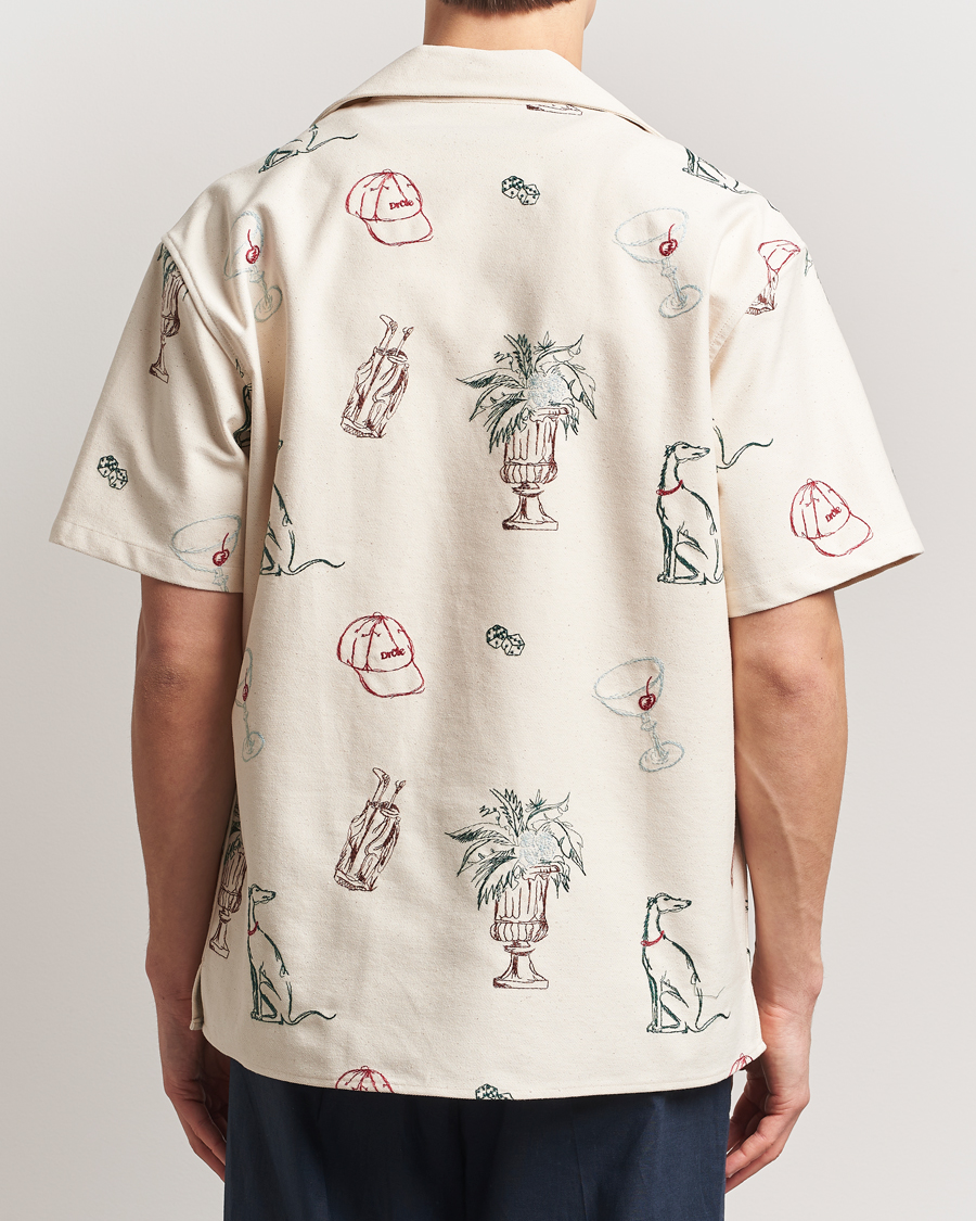 Uomini | Camicie | Drôle de Monsieur | Embroidered Country Club Shirt Ecru