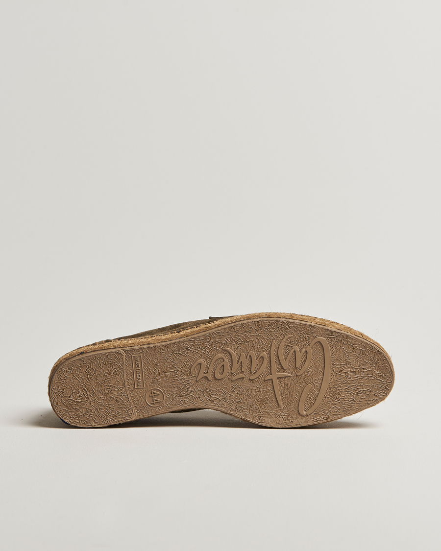 Uomini | Espadrillas | Castañer | Nacho Casual Suede Loafers Verde Bosque