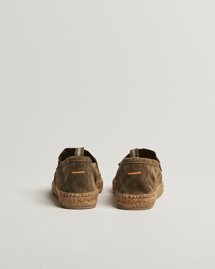 Uomini | Espadrillas | Castañer | Nacho Casual Suede Loafers Verde Bosque