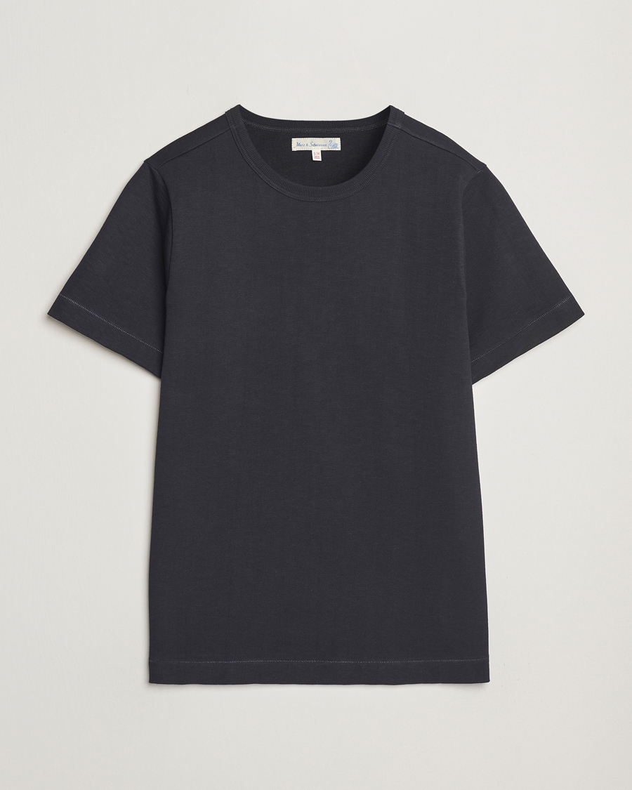 Uomini | T-shirt | Merz b. Schwanen | Relaxed Fit Loopwheeled Heavy T-Shirt Charcoal
