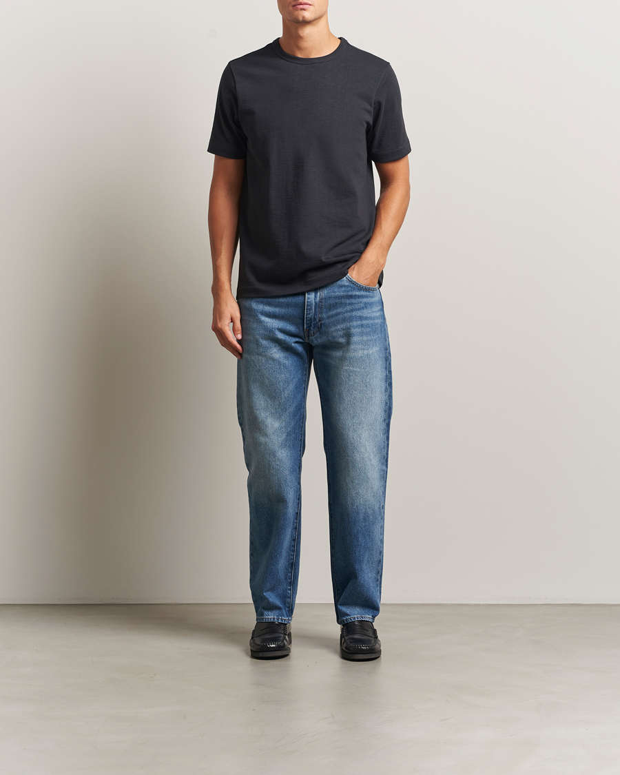 Uomini | T-shirt | Merz b. Schwanen | Relaxed Fit Loopwheeled Heavy T-Shirt Charcoal