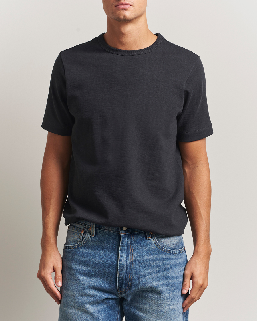 Uomini | T-shirt | Merz b. Schwanen | Relaxed Fit Loopwheeled Heavy T-Shirt Charcoal