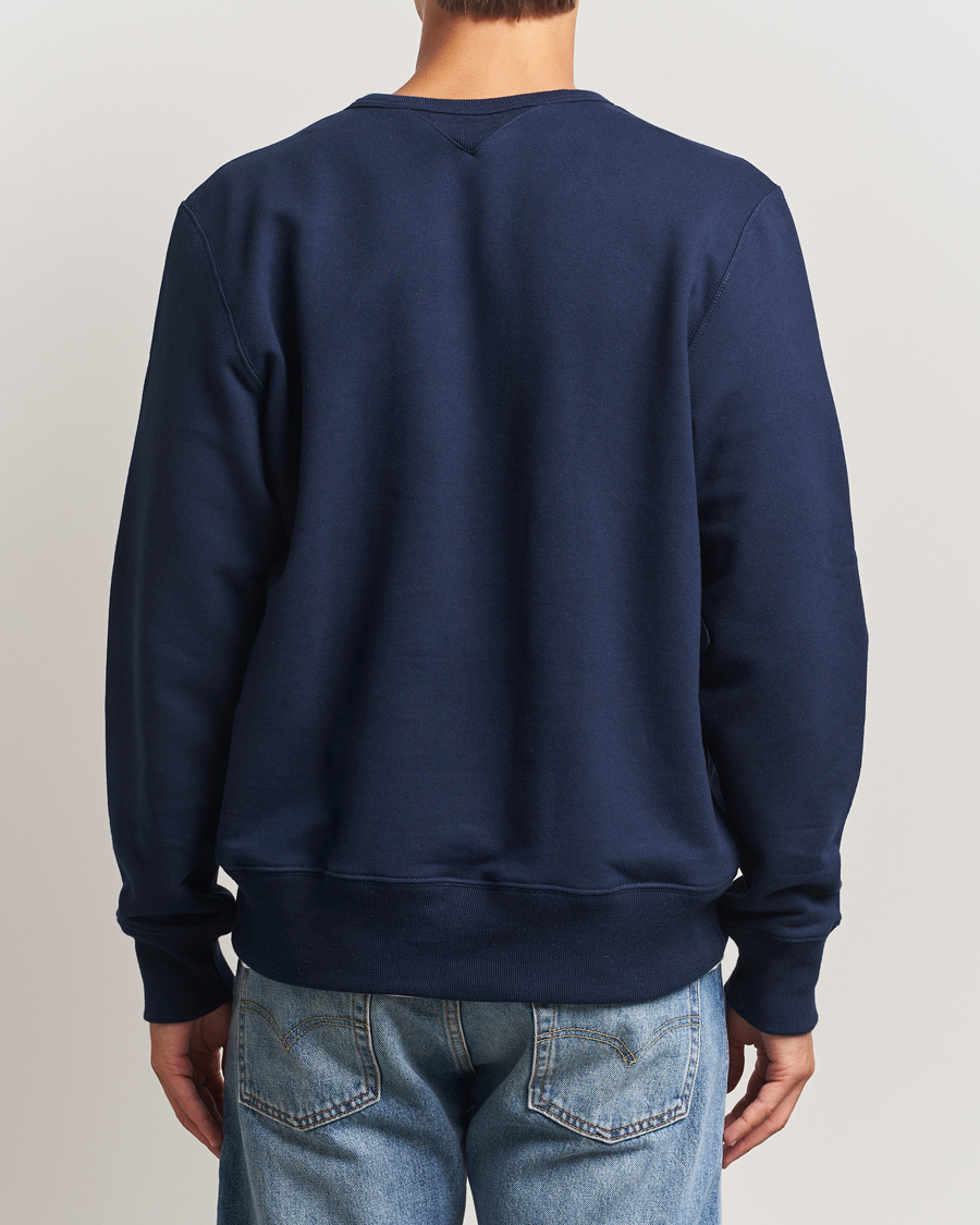 Uomini | Maglieria | Merz b. Schwanen | Sturdy Loopback Fleece Sweatshirt Ink Blue