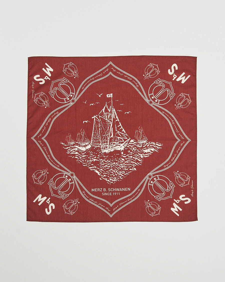 Uomini | Merz b. Schwanen Cotton Bandana Chestnut | Merz b. Schwanen | Cotton Bandana Chestnut