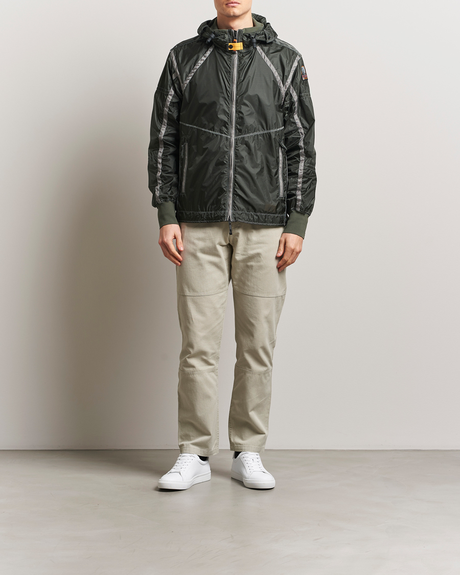 Uomini | Giacche | Parajumpers | Edge Nylon Double Ripstop Hooded Jacket Thyme Green