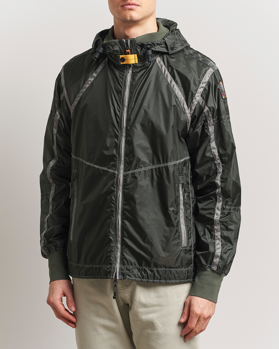 Uomini | Giacche | Parajumpers | Edge Nylon Double Ripstop Hooded Jacket Thyme Green