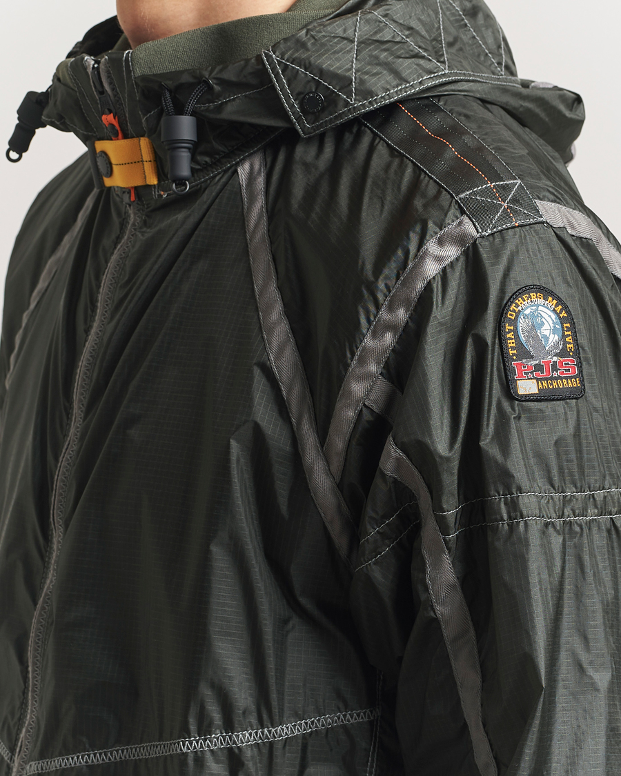 Uomini | Giacche | Parajumpers | Edge Nylon Double Ripstop Hooded Jacket Thyme Green