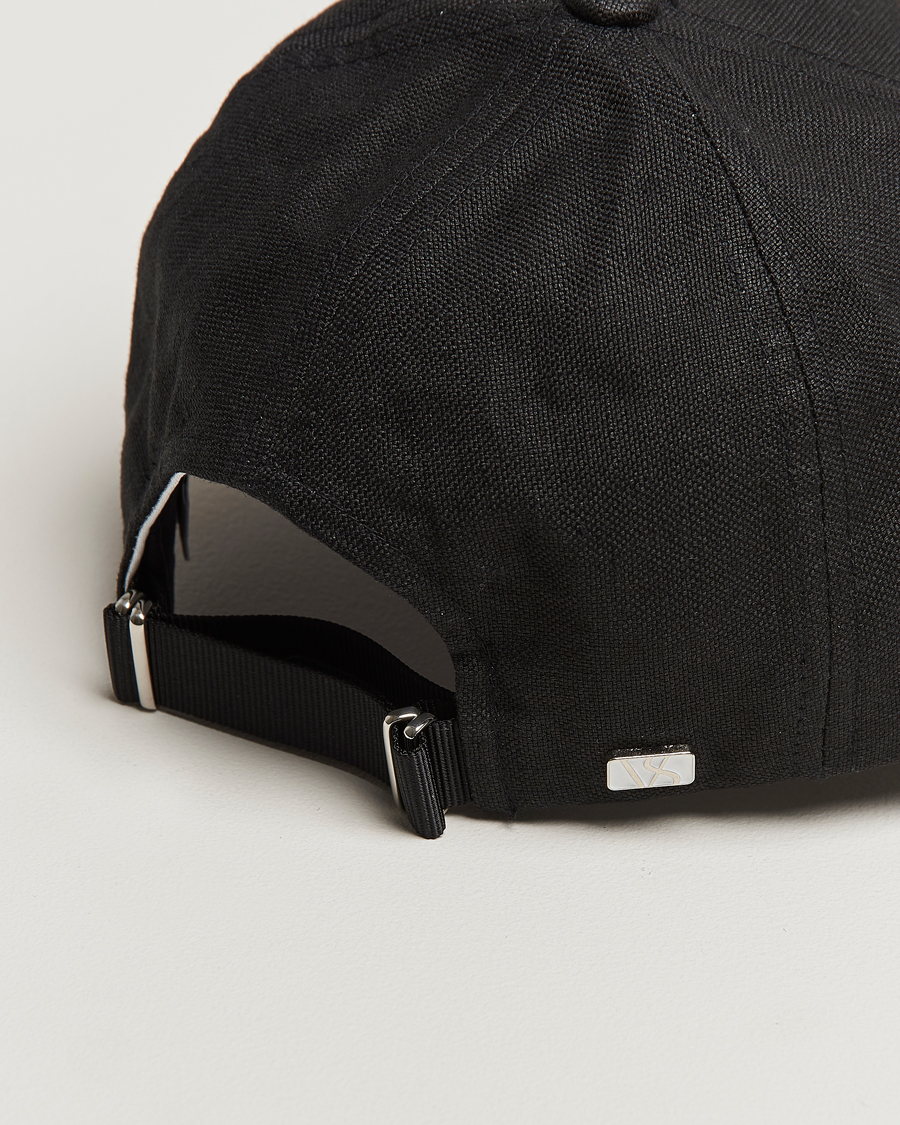 Uomini | Cappelli & Berretti | Varsity Headwear | Linen Baseball Cap Licorice Black