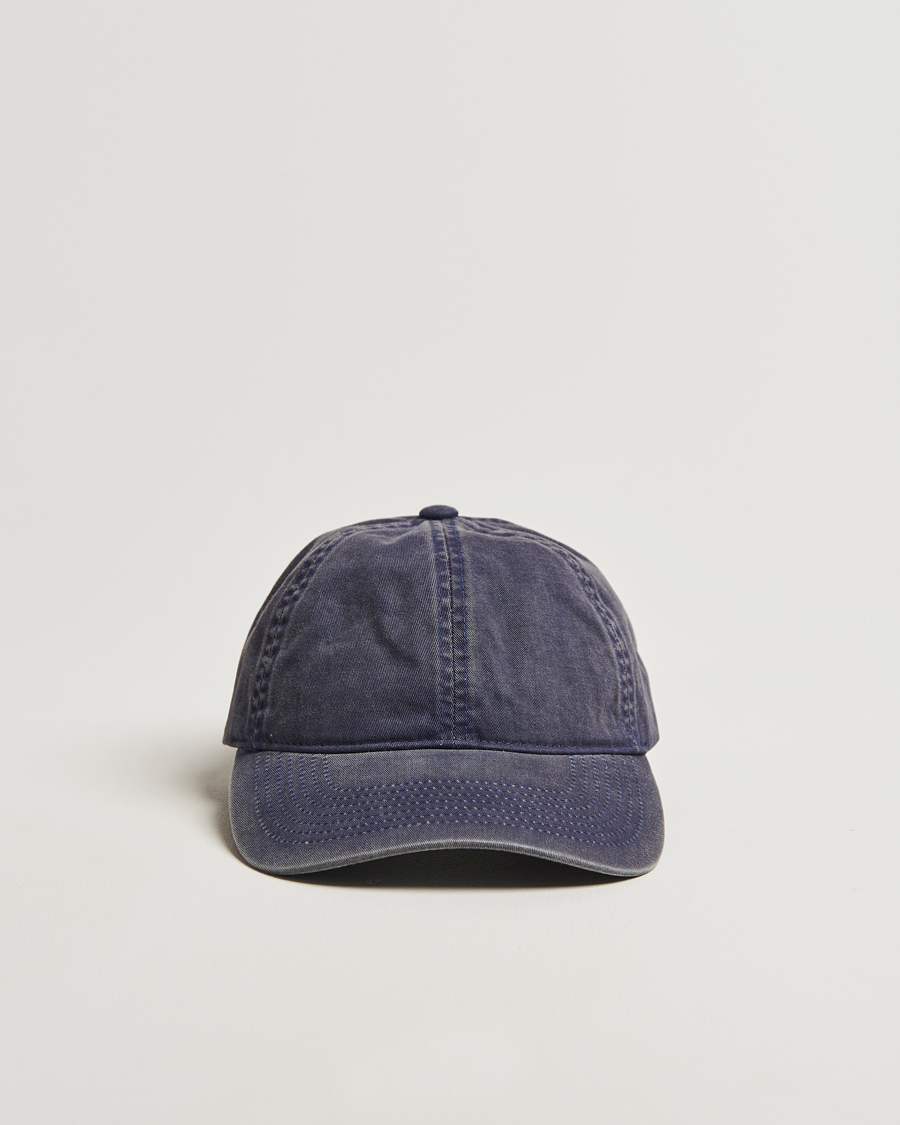 Uomini | Cappelli & Berretti | Varsity Headwear | Washed Cotton Baseball Cap Navy