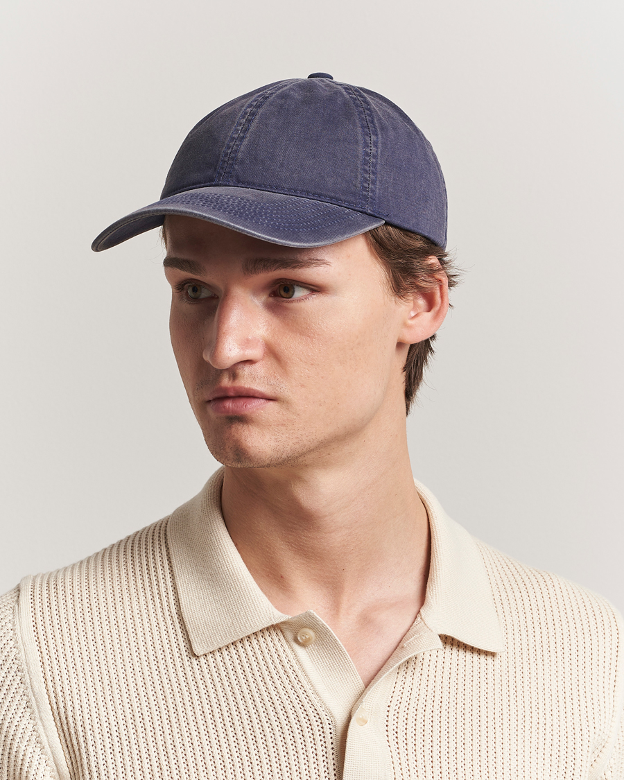 Uomini | Cappelli & Berretti | Varsity Headwear | Washed Cotton Baseball Cap Navy