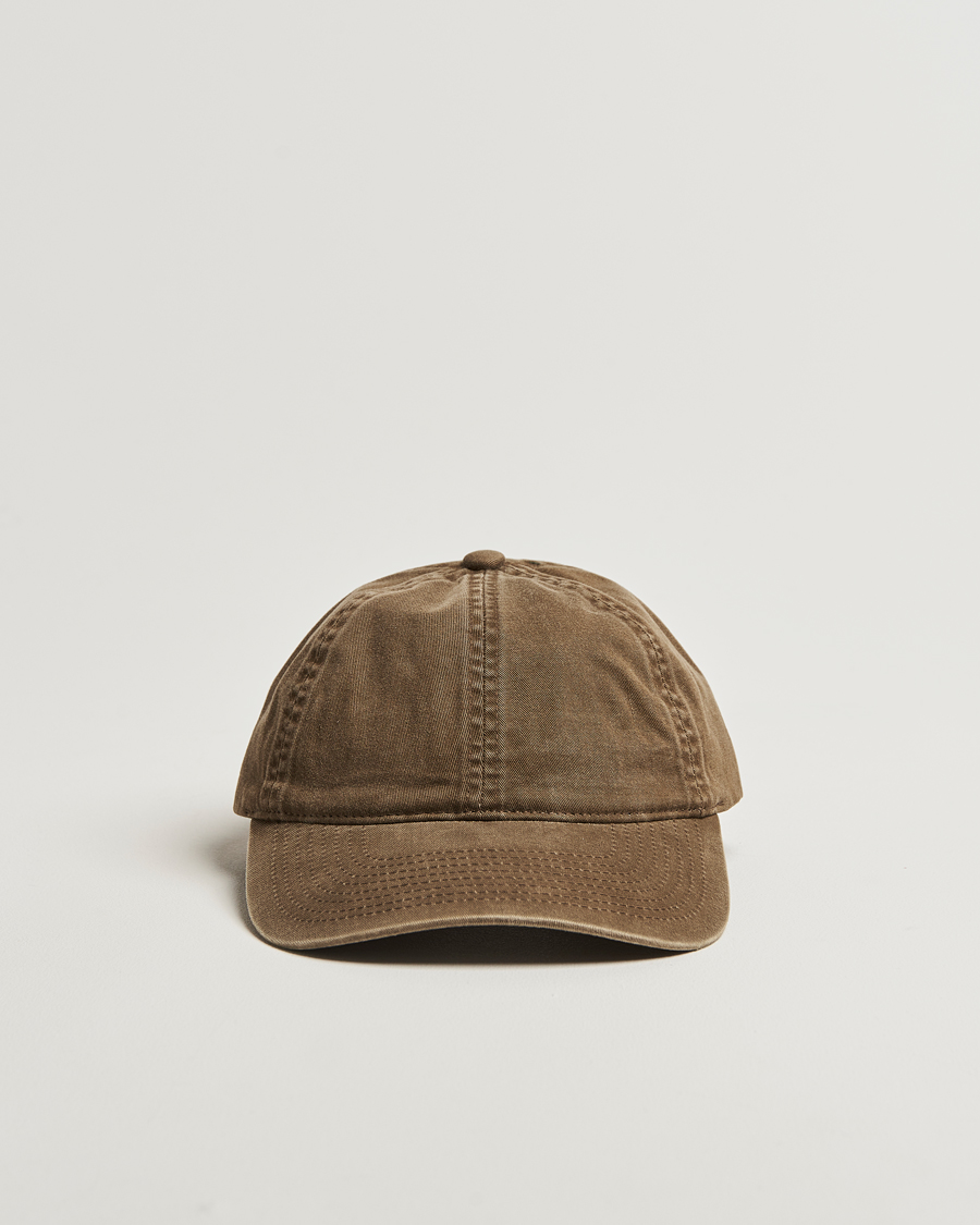 Uomini | Cappelli & Berretti | Varsity Headwear | Washed Cotton Baseball Cap Beige