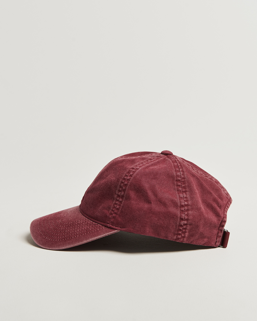 Uomini | Cappelli & Berretti | Varsity Headwear | Washed Cotton Baseball Cap Burgundy