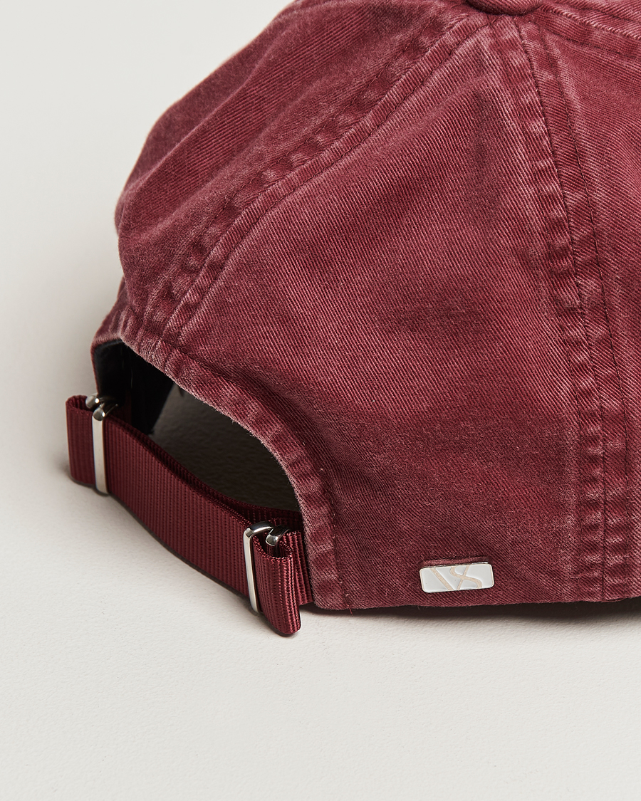 Uomini | Cappelli & Berretti | Varsity Headwear | Washed Cotton Baseball Cap Burgundy
