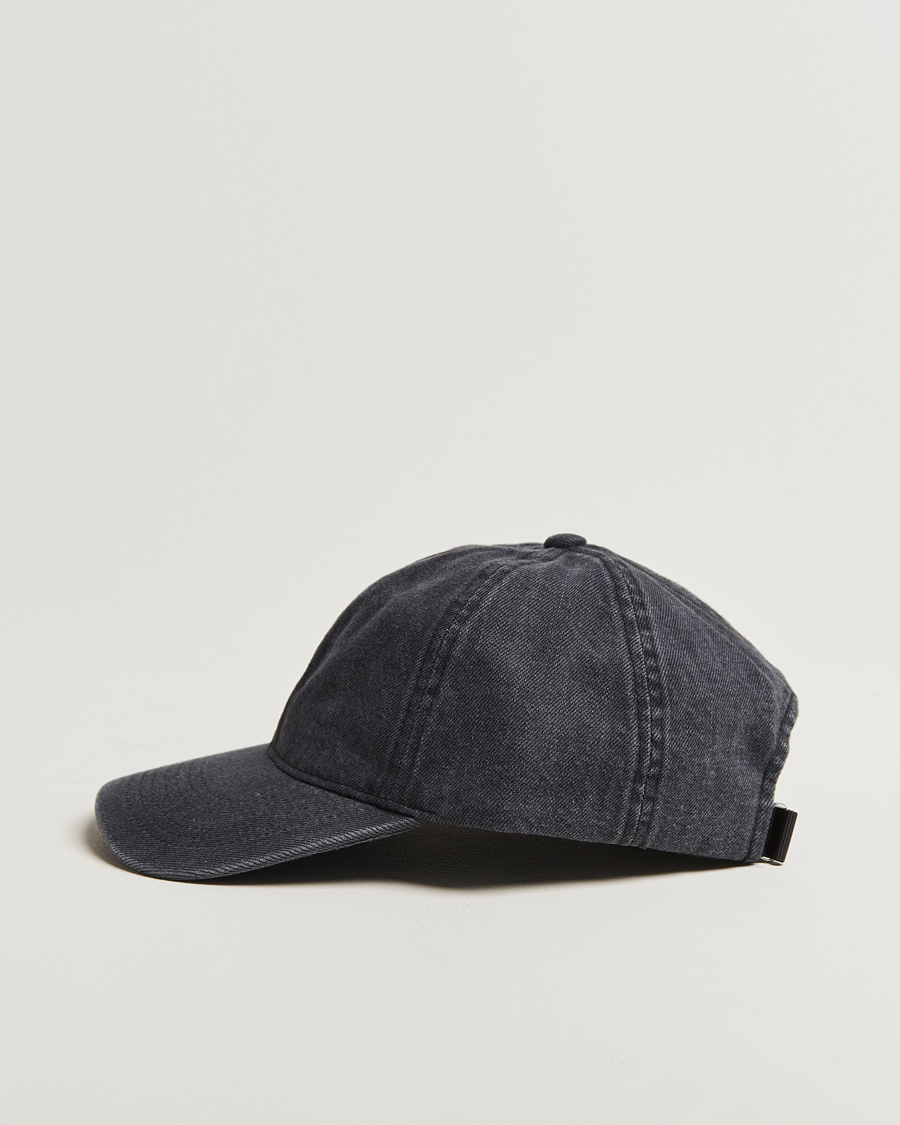 Uomini | Cappelli & Berretti | Varsity Headwear | Washed Denim Baseball Cap Black