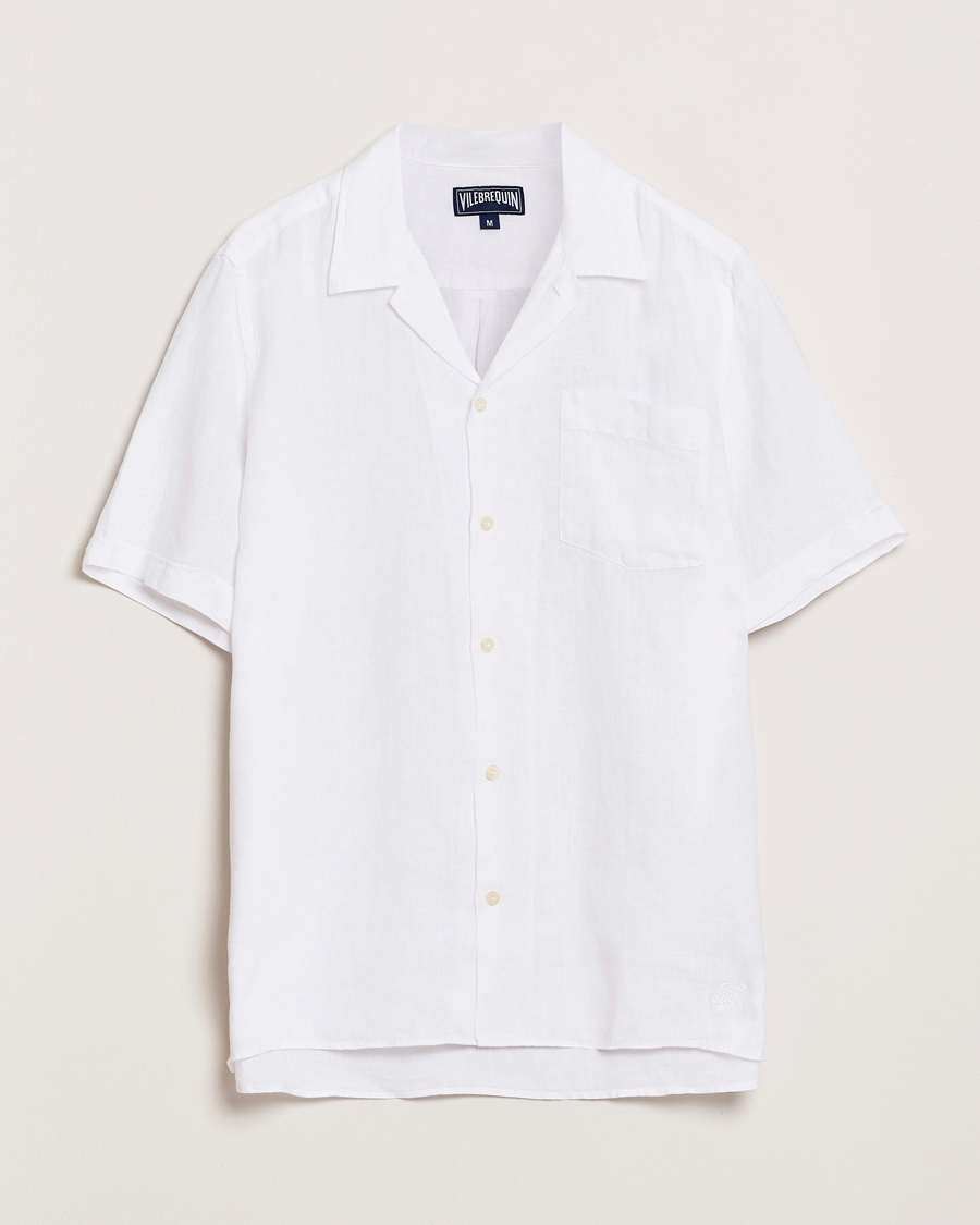 Uomini | Camicie | Vilebrequin | Charli Resort Short Sleeve Shirt Blanc