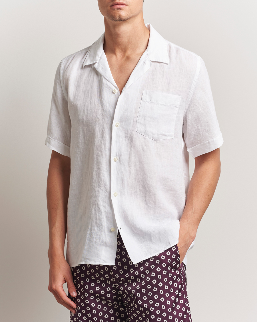 Uomini | Camicie | Vilebrequin | Charli Resort Short Sleeve Shirt Blanc