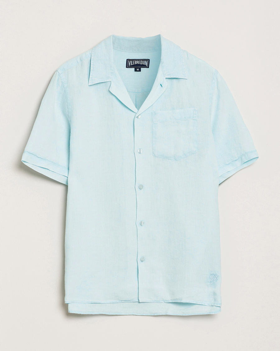 Uomini | Camicie | Vilebrequin | Charli Resort Short Sleeve Shirt Pacific