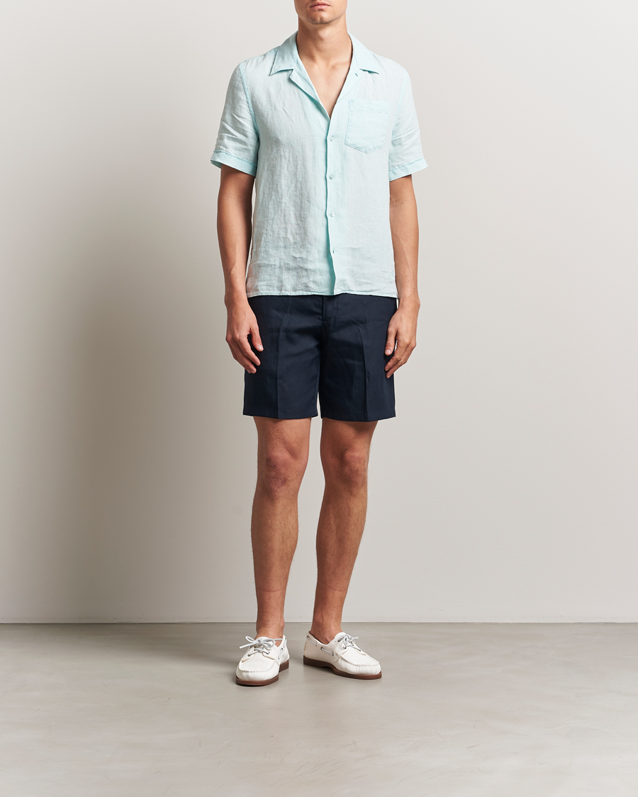 Uomini | Camicie | Vilebrequin | Charli Resort Short Sleeve Shirt Pacific